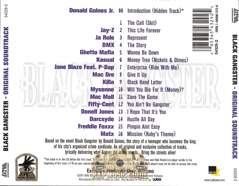 Black Gangster - Original Soundtrack: CD | Rap Music Guide